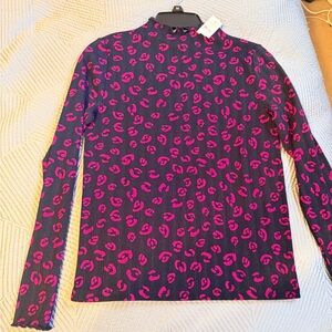 Women's Pink/purple navy Leopard Print Top brand new with tag